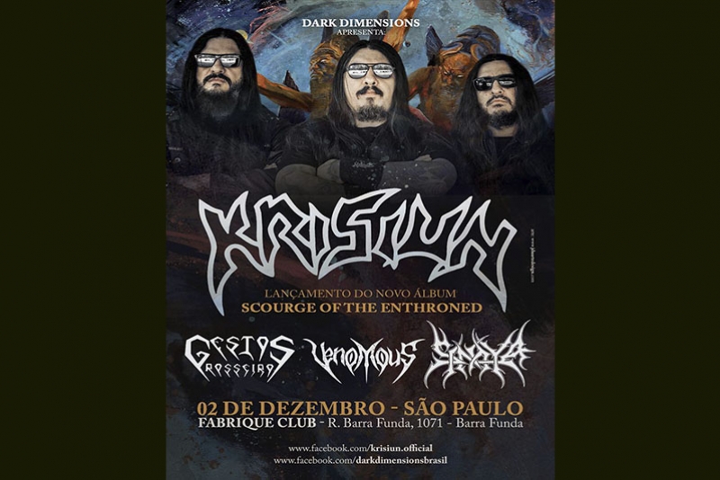 KRISIUN EM SÃO PAULO - LANÇAMENTO DO NOVO ÁLBUM SCOURGE OF THE ENTHRONED
