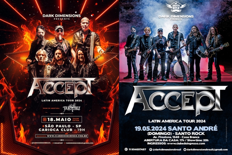 ALEM&Atilde;ES DO ACCEPT CONFIRMAM 2 SHOWS EXTRAS NO BRASIL