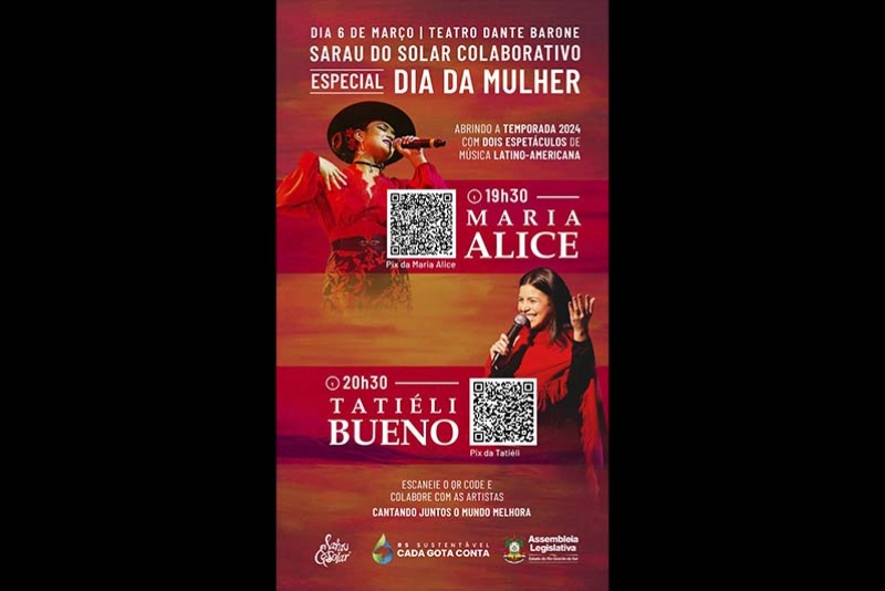SARAU DO SOLAR 2024 ESPECIAL DA MULHER COM MARIA ALICE E TATI&Eacute;LI BUENO