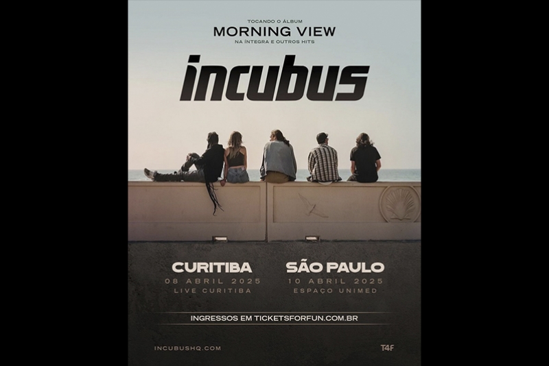 VENDAS ABERTAS: INCUBUS ANUNCIA SHOWS SOLO NO BRASIL COM A TURN&Ecirc; COMEMORATIVA DO &Aacute;LBUM &ldquo;MORNING VIEW&rdquo; 
