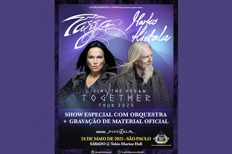 TARJA TURUNEN SURPREENDE CANTANDO &ldquo;OVELHA NEGRA&rdquo;, DE RITA LEE, EM PORTUGU&Ecirc;S NO PRIMEIRO SHOW COM MARKO HIETALA NO BRASIL