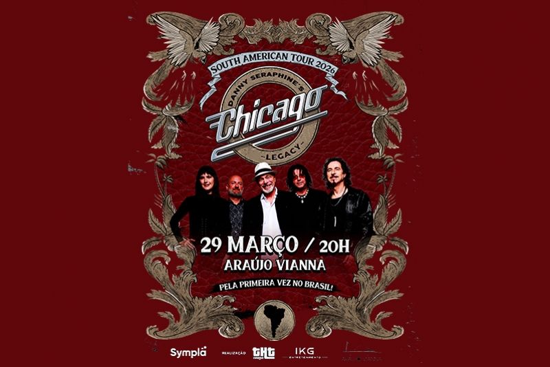 CHICAGO LEGACY &ndash; TRAZ CL&Aacute;SSICOS DO CHICAGO A PORTO ALEGRE NO DIA 29/3  DIA 29/3 NO AUDIT&Oacute;RIO ARA&Uacute;JO VIANNA