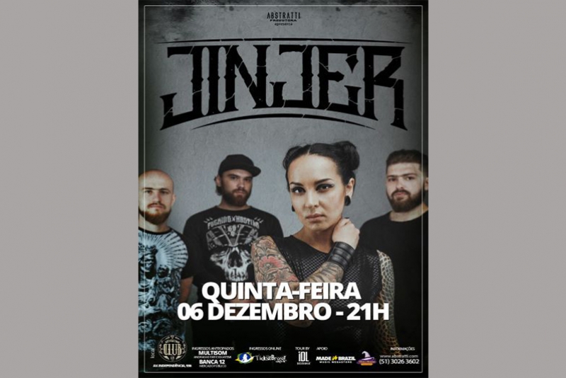 JINJER, DA UCRÂNIA, MOSTRA O PODER DA VOZ FEMININA NO SOM PESADO PELA PRIMEIRA VEZ EM PORTO ALEGRE (6/12)