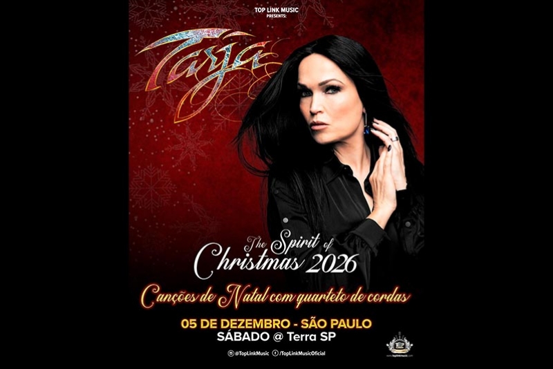 TARJA TURUNEN TRAZ A S&Atilde;O PAULO O CONCERTO NATALINO &ldquo;THE SPIRIT OF CHRISTMAS&rdquo; EM 5 DE DEZEMBRO DE 2026