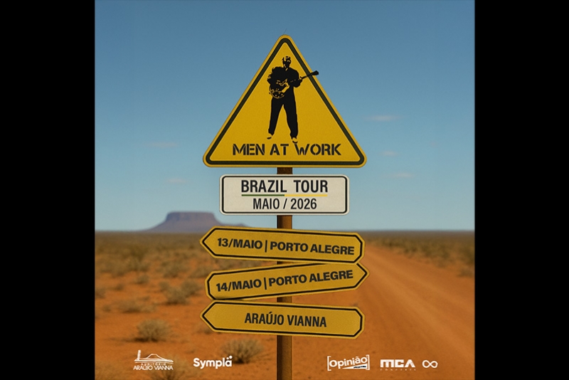 MEN AT WORK - TURN&Ecirc; DA BANDA CHEGA A PORTO ALEGRE COM DUAS DATAS NO AUDIT&Oacute;RIO ARA&Uacute;JO VIANNA NOS DIAS 13 E 14 DE MAIO