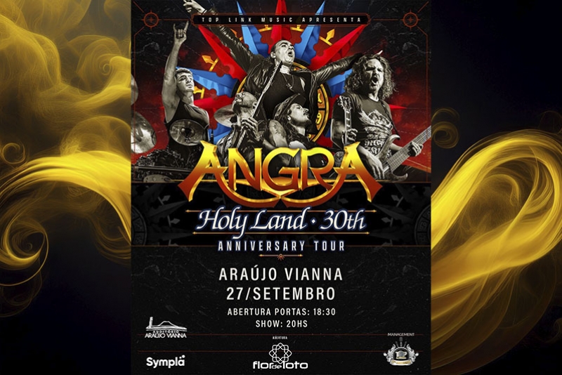ANGRA CHEGA A PORTO ALEGRE COM A &ldquo;HOLY LAND 30TH ANNIVERSARY TOUR&rdquo; NO DIA 27 DE SETEMBRO NO AUDIT&Oacute;RIO ARA&Uacute;JO VIANNA