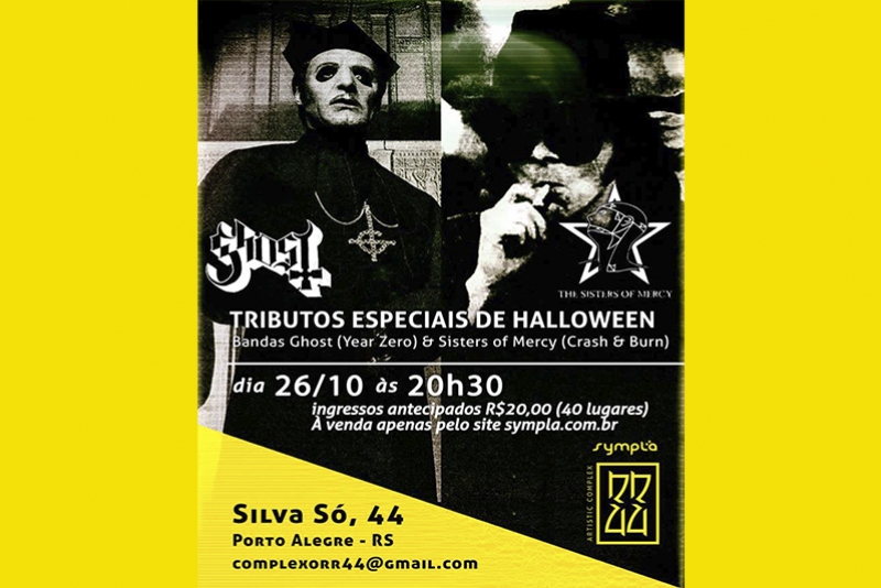 RR44 APRESENTA TRIBUTOS ESPECIAIS DE HALLOWEEN: GHOST (YEAR ZERO) E SISTERS OF MERCY (CRASH & BURN