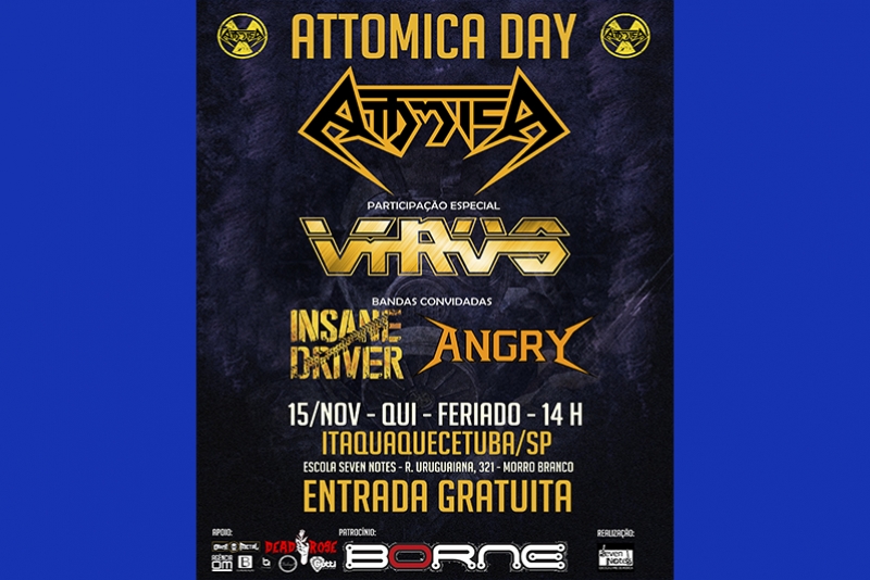 ATTOMICA DAY: FESTA EM COMEMORAÇÃO DOS 33 ANOS DO ATTOMICA