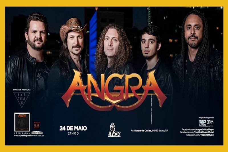 ANGRA: SHOW NO JACK EM BAURU (SP) TERÁ A BANDA SYSTEM32 NA ABERTURA