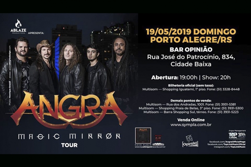 ANGRA RETORNA A PORTO ALEGRE APRESENTANDO A TURNE MAGIC MIRROR 