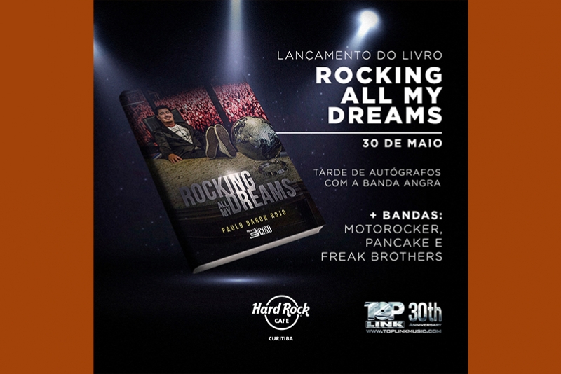 ROCKING ALL MY DREAMS: PAULO BARON CONFIRMA TARDE DE AUTÓGRAFOS COM A BANDA ANGRA NO HARD ROCK CAFÉ DE CURITIBA