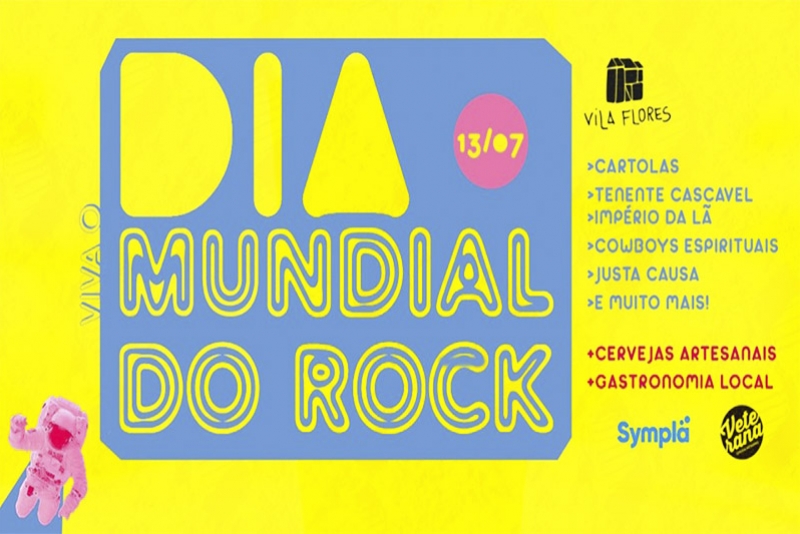 O FESTIVAL VIVA O DIA MUNDIAL DO ROCK IRÁ REUNIR BANDAS E CELEBRAR A DATA DO 13 DE JULHO NO VILA FLORES