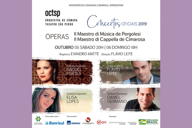 ÓPERAS EM CARTAZ - OCTSP APRESENTA IL MAESTRO DI CAPELLA E IL MAESTRO DI MUSICA