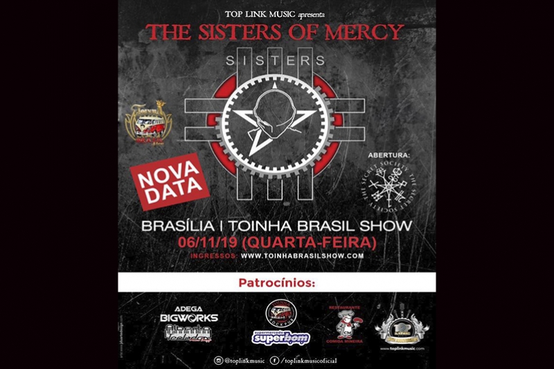 THE SISTERS OF MERCY: SHOW EM BRASÍLIA SOFRE ALTERAÇÃO DE DATA
