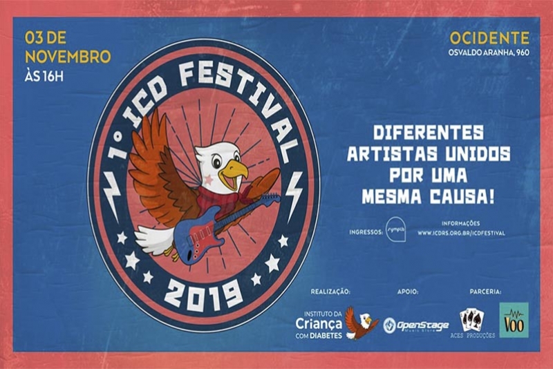 INSTITUTO DA CRIANÇA COM DIABETES REALIZA O 1º ICD FESTIVAL (EVENTO VAI REUNIR DIVERSOS ARTISTAS NO DIA 03 DE NOVEMBRO NO BAR OCIDENTE)