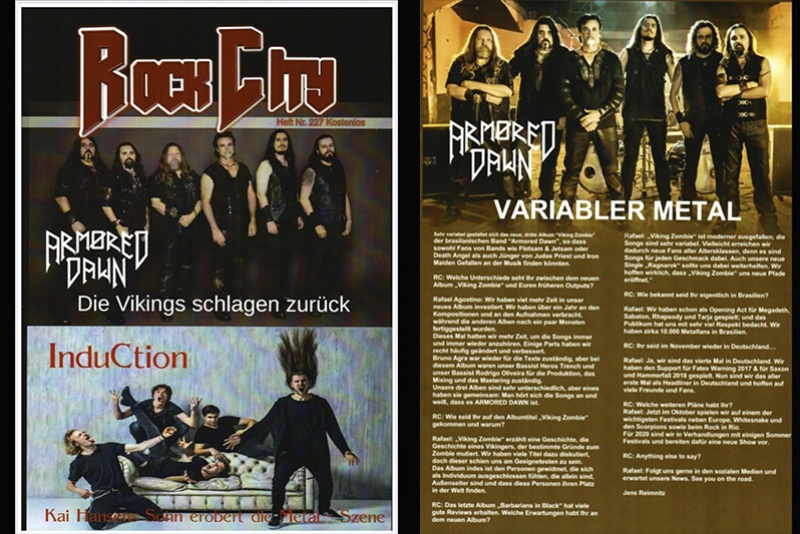 ARMORED DAWN É DESTAQUE DE CAPA DA REVISTA ROCK CITY DA ALEMANHA