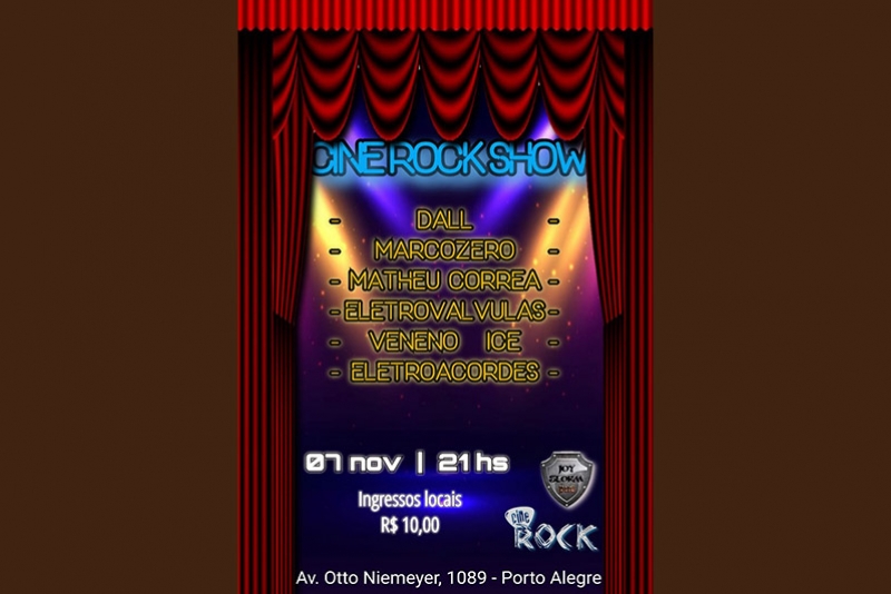 CINE ROCK SHOW EXIBE O MELHOR DA PRODUÇÃO MUSICAL GAÚCHA