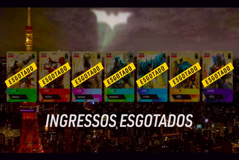 CCXP19 TEM TODOS OS INGRESSOS ESGOTADOS