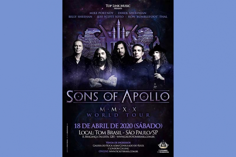 SONS OF APOLLO: SUPER BANDA RETORNA AO BRASIL PARA SHOW ESPECIAL EM SÃO PAULO