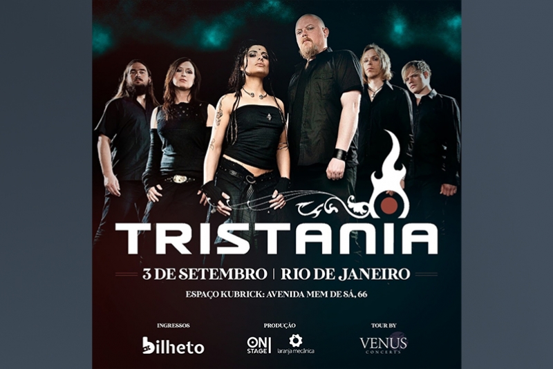 TRISTANIA CONFIRMA SHOW NO RIO DE JANEIRO DIA 3 DE SETEMBRO