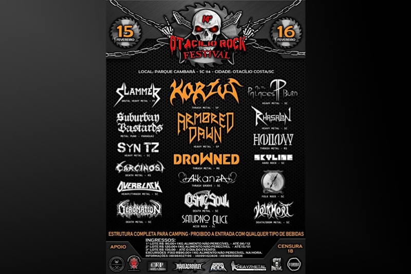 DROWNED: SOBE AO PALCO DO OTACÍLIO ROCK FESTIVAL, NESTE SÁBADO 15