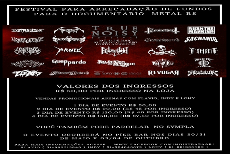TRUE NOISY FESTIVAL EM DUAS EDIÇÕES (MAIO/OUTUBRO) NO PIER BAR