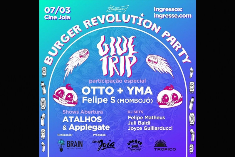 GLUE TRIP FAZ SHOW COM OTTO, FELIPE S E YMA EM EVENTO GLOBAL DA BURGER RECORDS EM SÃO PAULO