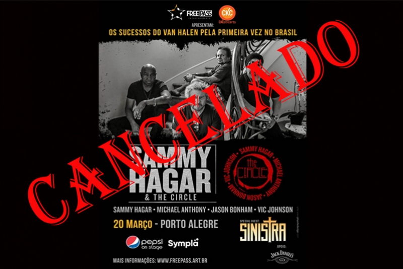 NOTA OFICIAL DE CANCELAMENTO SAMMY HAGAR EM PORTO ALEGRE