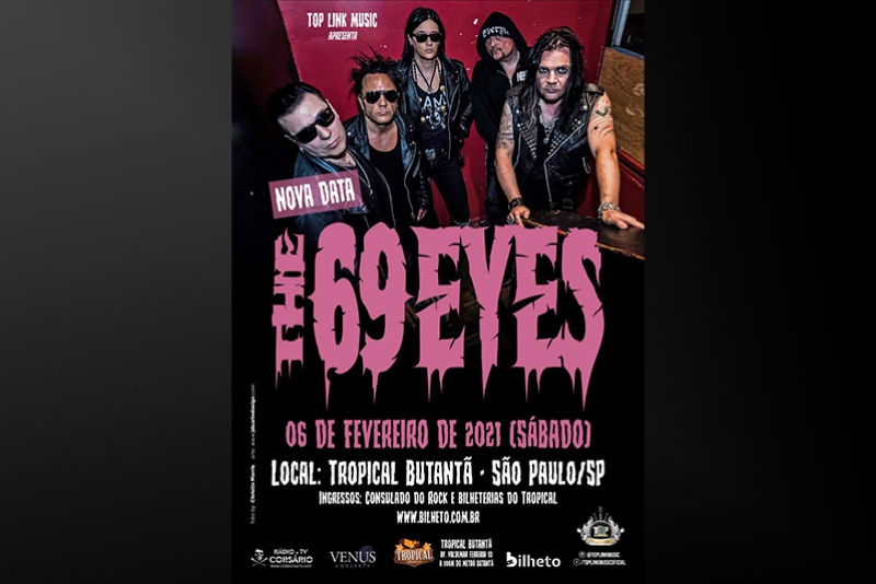 THE 69 EYES: SHOW EM SÃO PAULO É ADIADO PARA 2021