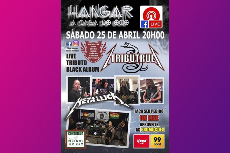 HANGAR – CASA DO ÓCIO: FARÁ LIVE COM TRIBUTO AO METALLICA NO SÁBADO (25)