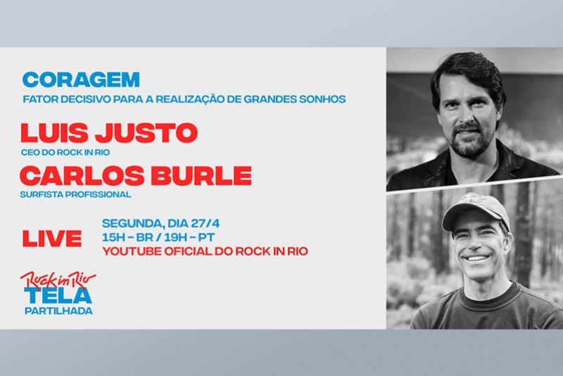 CARLOS BURLE É O CONVIDADO DE HOJE DO ROCK IN RIO TELA PARTILHADA
