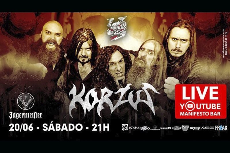 KORZUS: OS MESTRES DO TRASH METAL BRASILEIRO FARÃO LIVE COM ARRECADAÇÃO DE DOAÇÕES NO PRÓXIMO DIA 20/6