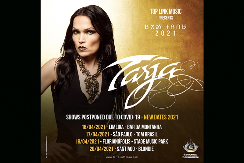 TARJA TURUNEN: SHOWS PELA AMÉRICA LATINA ADIADOS PARA 2021