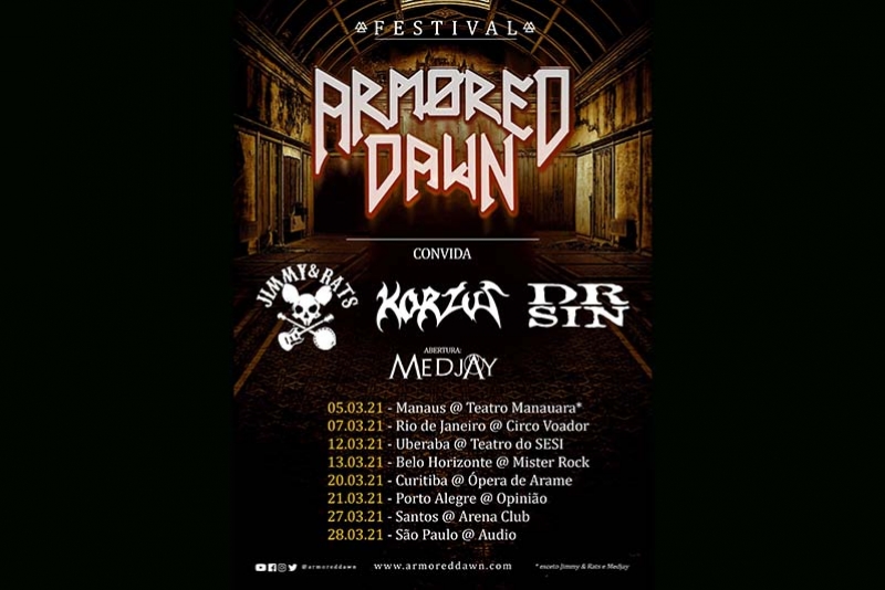 PROJETO ORGANIZADO PELA BANDA ARMORED DAWN COM NOMES DE PESO DO ROCK NACIONAL REMARCADO PARA MARÇO DE 2021