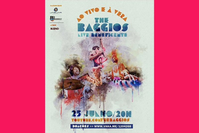 THE BAGGIOS FAZ SHOW EM LIVE BENEFICENTE COM QUATRO CÂMERAS, CENÁRIO E NAIPE DE METAIS