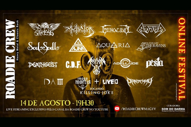 PANDEMMY: CONFIRMADOS NO ‘ROADIE CREW ONLINE FESTIVAL - 5ª EDIÇÃO’