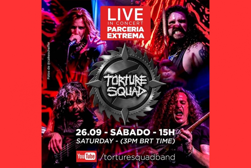 TORTURE SQUAD: BANDA ANUNCIA SÉRIE DE LIVES QUE COMEÇAM EM SETEMBRO E VÃO ATÉ MÊS DE DEZEMBRO DE 2020