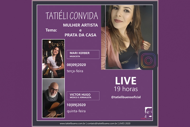 TATIÉLI CONVIDA MARI KERBER E VICTOR HUGO DIAS 08 E 10/09/2020