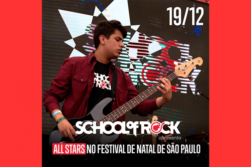 BANDA ALLSTAR DA SCHOOL OF ROCK SE APRESENTA NO FESTIVAL DE NATAL EM SÃO PAULO