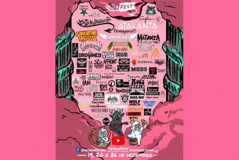 SATANFEST: CONFIRA AS 120 ATRAÇÕES CONFIRMADAS NO LINEUP DO FESTIVAL QUE COMEÇA HOJE (19/12)