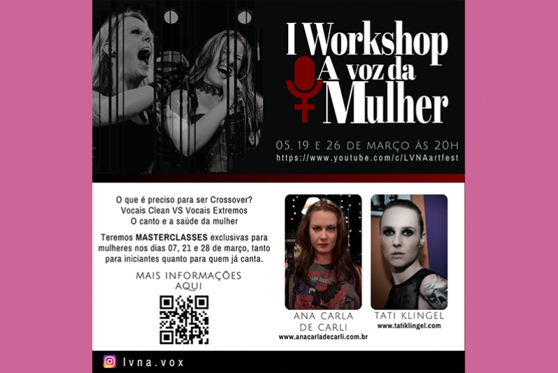 REFERÊNCIAS DO CANTO PROMOVEM ESTA SEMANA O WORKSHOP/MASTERCLASS 