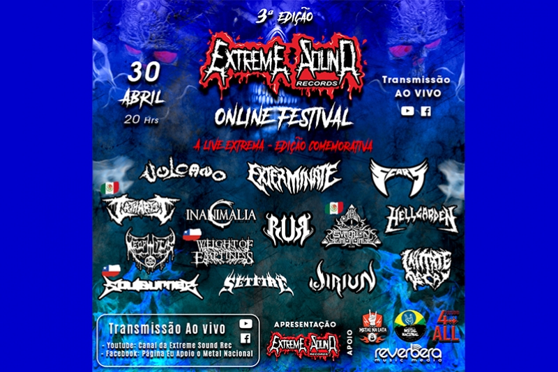 EXTREME SOUND RECORDS ONLINE FESTIVAL ANUNCIA EDI&Ccedil;&Atilde;O DE ANIVERS&Aacute;RIO 