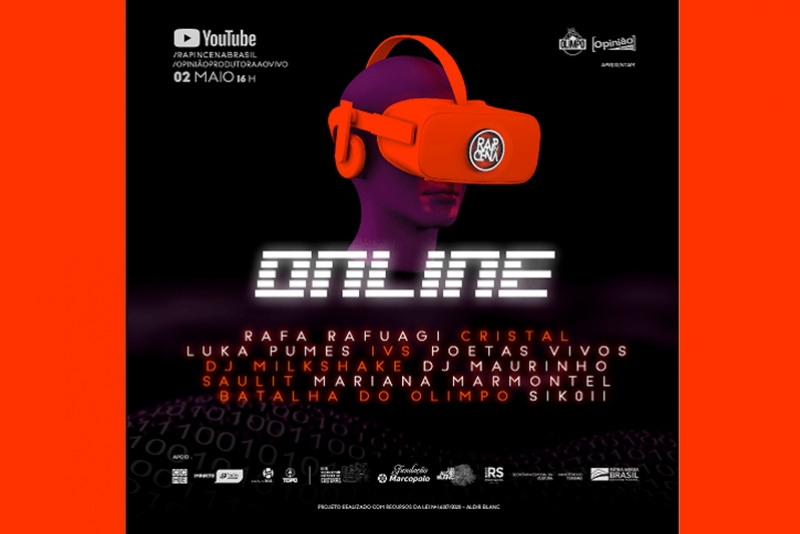RAP IN CENA ONLINE - FESTIVAL ACONTECE EM 02 DE MAIO