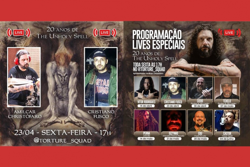 TORTURE SQUAD: LIVE DE CELEBRA&Ccedil;&Atilde;O AOS 20 ANOS DE &ldquo;THE UNHOLY SPELL&rdquo; DESTA SEMANA SER&Aacute; COM CRISTIANO FUSCO
