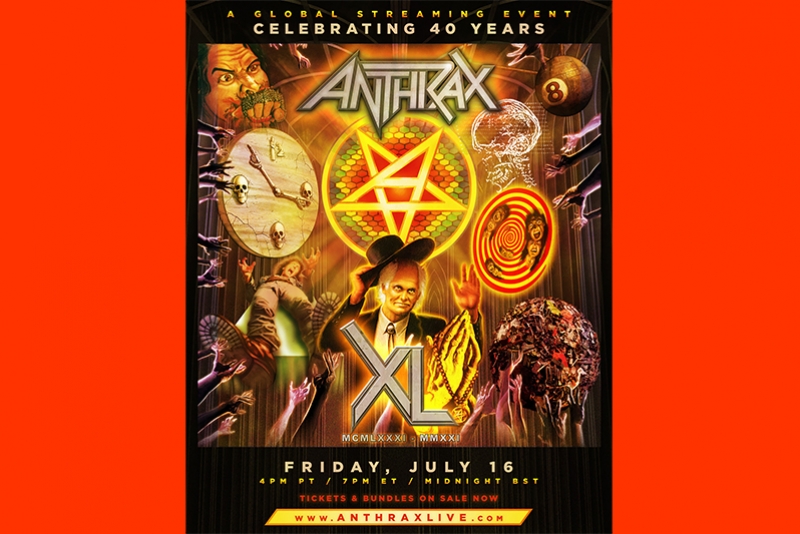 ANTHRAX INICIA HOJE VENDA DE INGRESSOS PARA O SHOW ONLINE COMEMORATIVO DE 40 ANOS