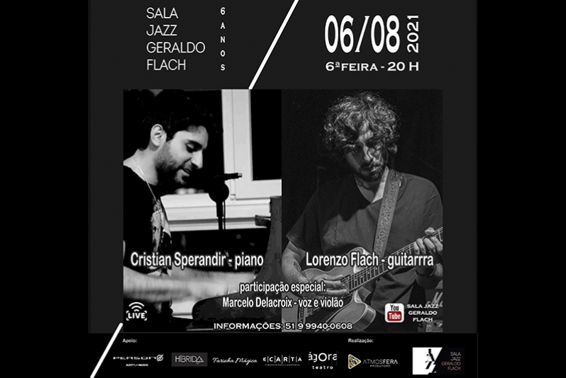 A SALA JAZZ GERALDO FLACH COMEMORA SEIS ANOS DE ATIVIDADES, NESTA SEXTA-FEIRA, DIA 06