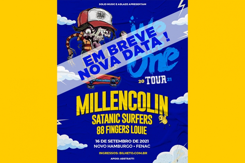 WE ARE ONE TOUR NOVO HAMBURGO: FESTIVAL COM SUECOS DO MILLENCOLIN ENTRE AS ATRA&Ccedil;&Otilde;ES DEVE TER NOVA DATA ANUNCIADA EM BREVE