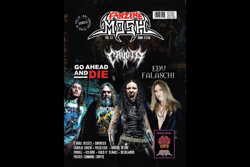 FANZINE MOSH VOL. 20 COM CRYPTA, EDU FALASCHI & GO AHEAD AND DIE