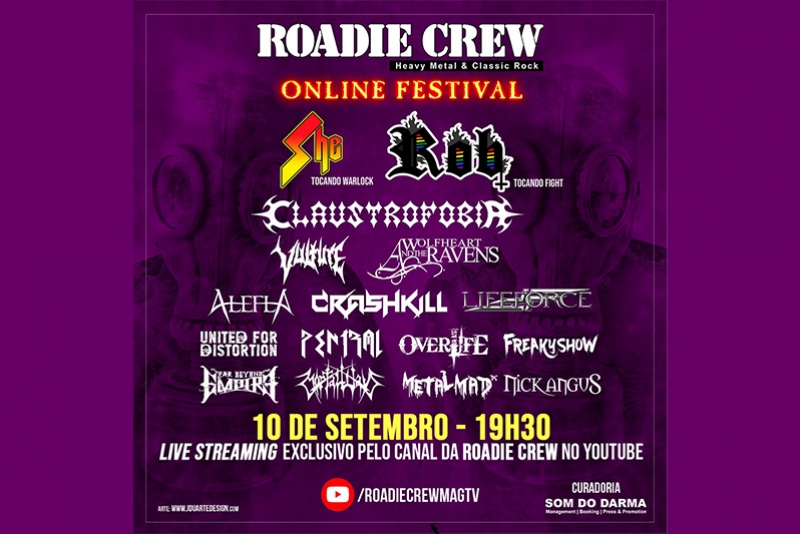 CLAUSTROFOBIA &Eacute; HEADLINER NO ROADIE CREW ONLINE FESTIVAL, ONDE APRESENTAR&Aacute; V&Iacute;DEO GRAVADO EM REALITY SHOW