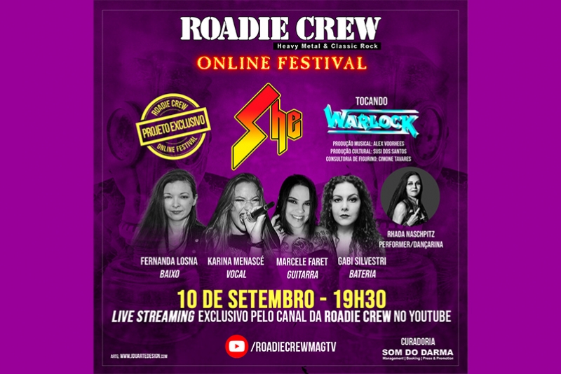 HEADBANGERS MULHERES E LGBTQIA+ EM DESTAQUE NO METAL NACIONAL ATRAV&Eacute;S DO "ROADIE CREW - ONLINE FESTIVAL"